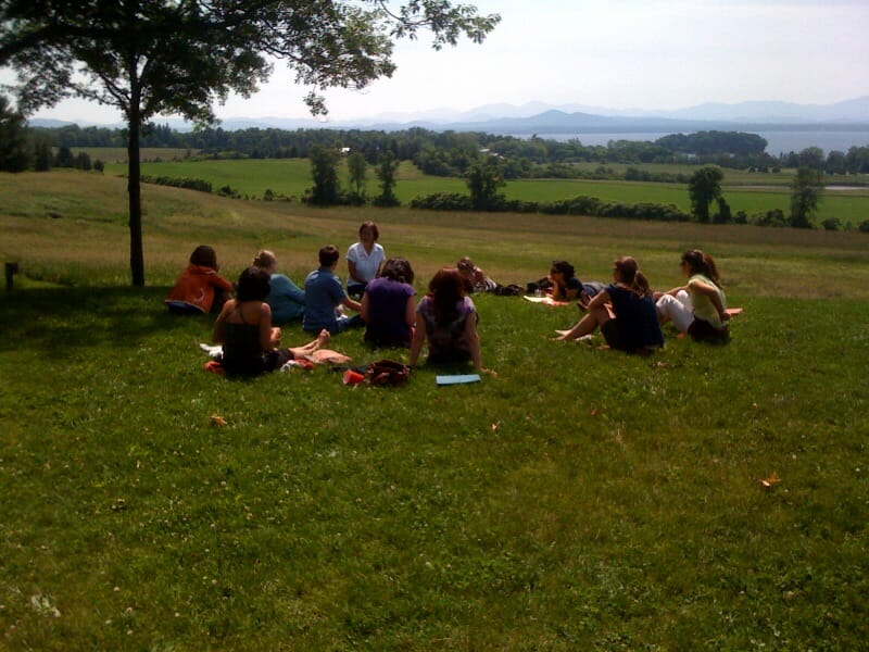 Teaching on hillside